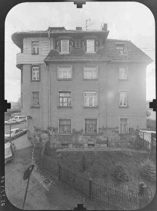 Dresden-Pieschen, Eschebachstraße 7. Wohnhaus (um 1910). Straßenfront