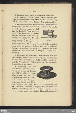 3. Symmetrische, nicht aplanatische Objektive