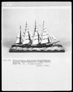 Viermastbark, Ende 19. Jahrhundert, Seemannsarbeit