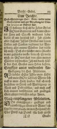 Beicht-Gebet.