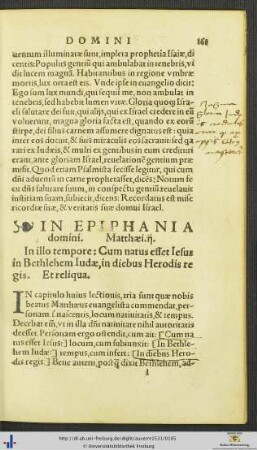 In Epiphania domini
