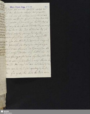 Nr. 109-111: Sophie Tieck an Ludwig Tieck. Ohne Datum.