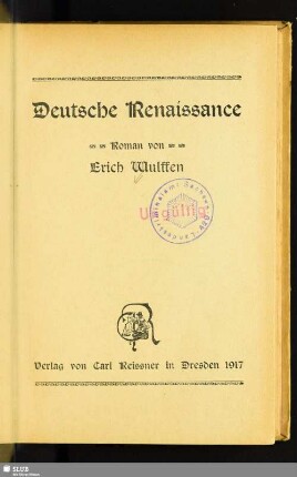 Deutsche Renaissance : Roman