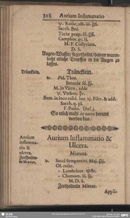 Aurium Inflammatio & Ulcera