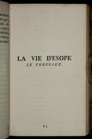 La Vie d´esope le Phrygien.