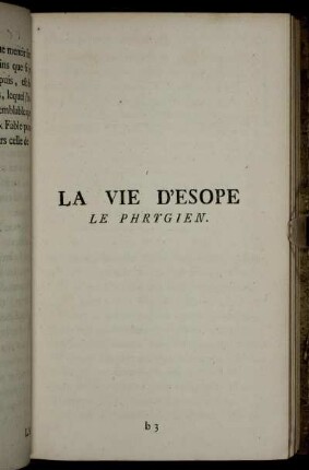 La Vie d´esope le Phrygien.