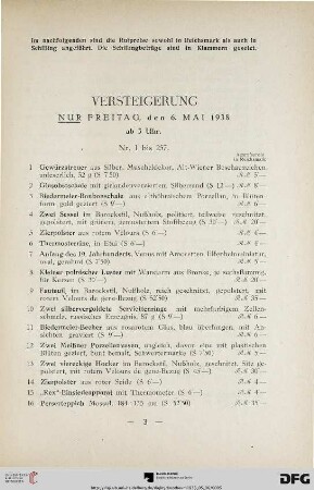 Auktionate (Nr. 1-257)