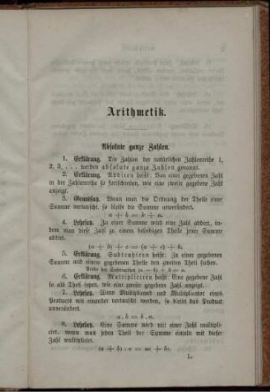 Arithmetik.