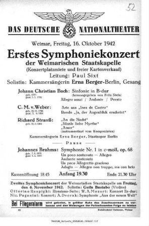 Erstes Symphoniekonzert