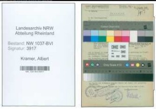 Entnazifizierung Albert Kramer , geb. 21.03.1903 (Staatsanwalt)