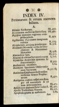 Index IV. Personarum & rerum memorabilium.