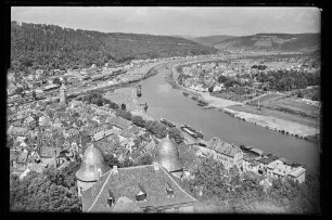 Blick auf Mainspitze, Kreuzwertheim, Güterbahnhof