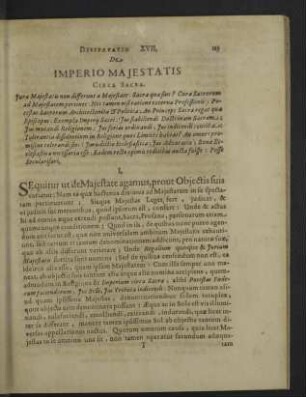Dissertatio XVII.