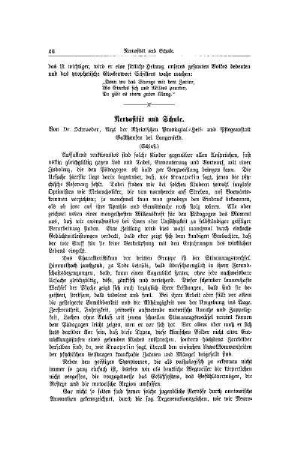 Nervosität und Schule : (Schluß)