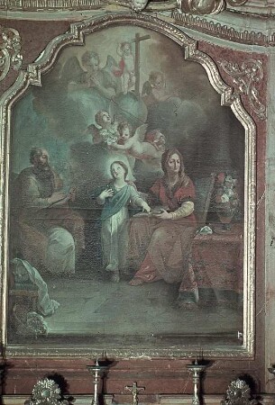 Die junge Maria mit ihren Eltern Joachim und Anna