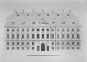 Pförten, Brühlsches Schloß, Gartenfassade