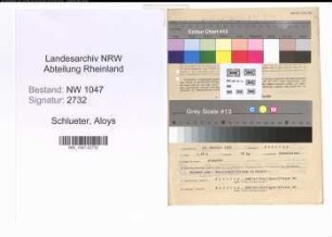 Entnazifizierung Aloys Schlueter , geb. 17.10.1909 (Beamter)