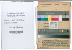 Entnazifizierung Helene Hoppe , geb. 13.01.1910 ()