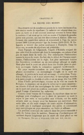Chapitre IV. La reine des morts