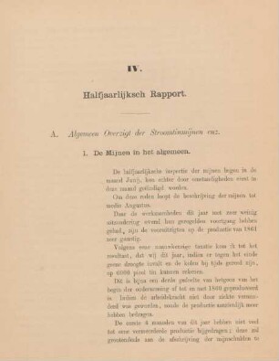 IV. Halfjaarlijksch rapport