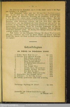 Lehrerkollegium
