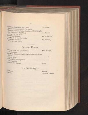 Schöne Künste.
