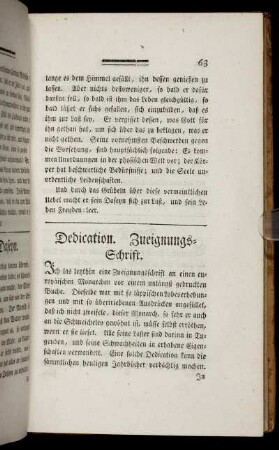 Dedication. Zueignungs-Schrift.