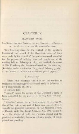 Chapter IV. Statutory rules