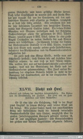XLVII. Flachs und Hanf