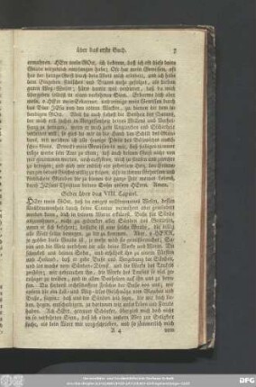 Gebet über das VIII. Capitel.