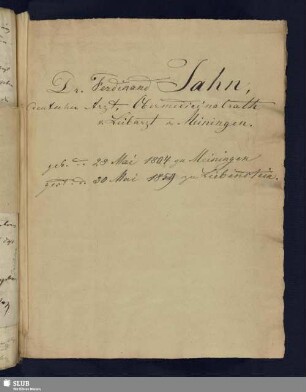 Nr. 104. Jahn, Ferdinand