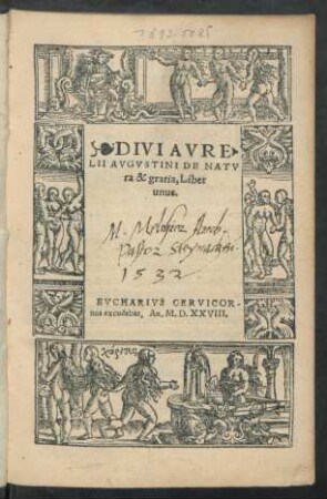 DIVI AVRE-||LII AVGVSTINI DE NATV||ra & gratia, Liber || unus.||