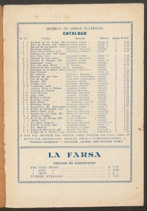 Catálogo : Archivo de obras teatrales
