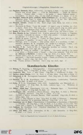 Skandinavische Künstler (Nr. 1455-1467)