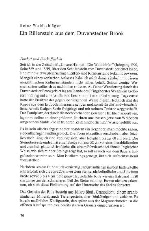 Ein Rillenstein aus dem Duvenstedter Brook