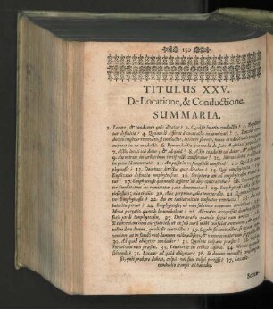 Titulus XXV. De locatione, & conductione.