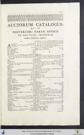 Auctorum catalogus ...