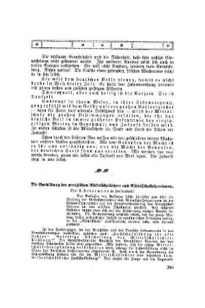 Die Vorbildung der preußischen Mittelschullehrer und Mittelschullehrerinnen