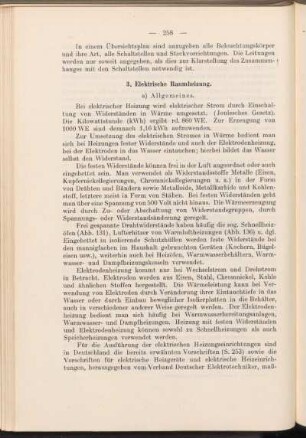 3. Elektrische Raumheizung.