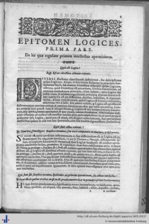 Epitomen Logices.