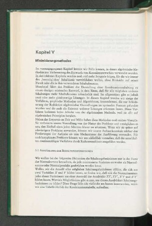 5.1 AUFZÄHLUNG DER SCHALTUNGSFUNKTIONEN