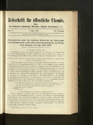 Heft V. 15. März 1906.