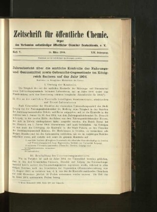 Heft V. 15. März 1906.