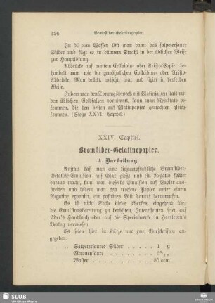 XXIV. Capitel. Bromsilber-Gelatinepapier