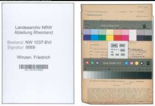 Entnazifizierung Friedrich Winzen , geb. 12.06.1894 (Schornsteinfeger)