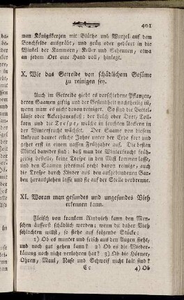 XI. Woran man gesundes und ungesundes Vieh erkennen kann