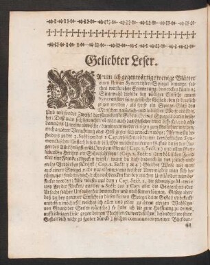 Geliebter Leser.