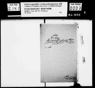 Interimsverwaltung des Waldförsterdienstes zu Virneburg.