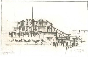 Gsaenger, Gustav; Nürnberg; Stadthalle - Standpunkt 1 (Perspektive)