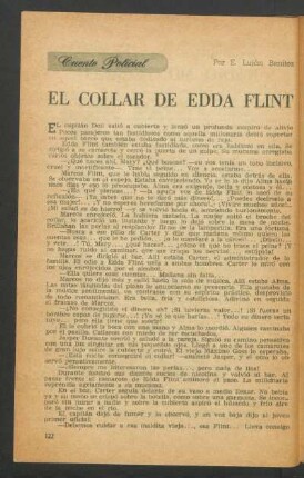 El collar de Edda Flint : Cuento policial